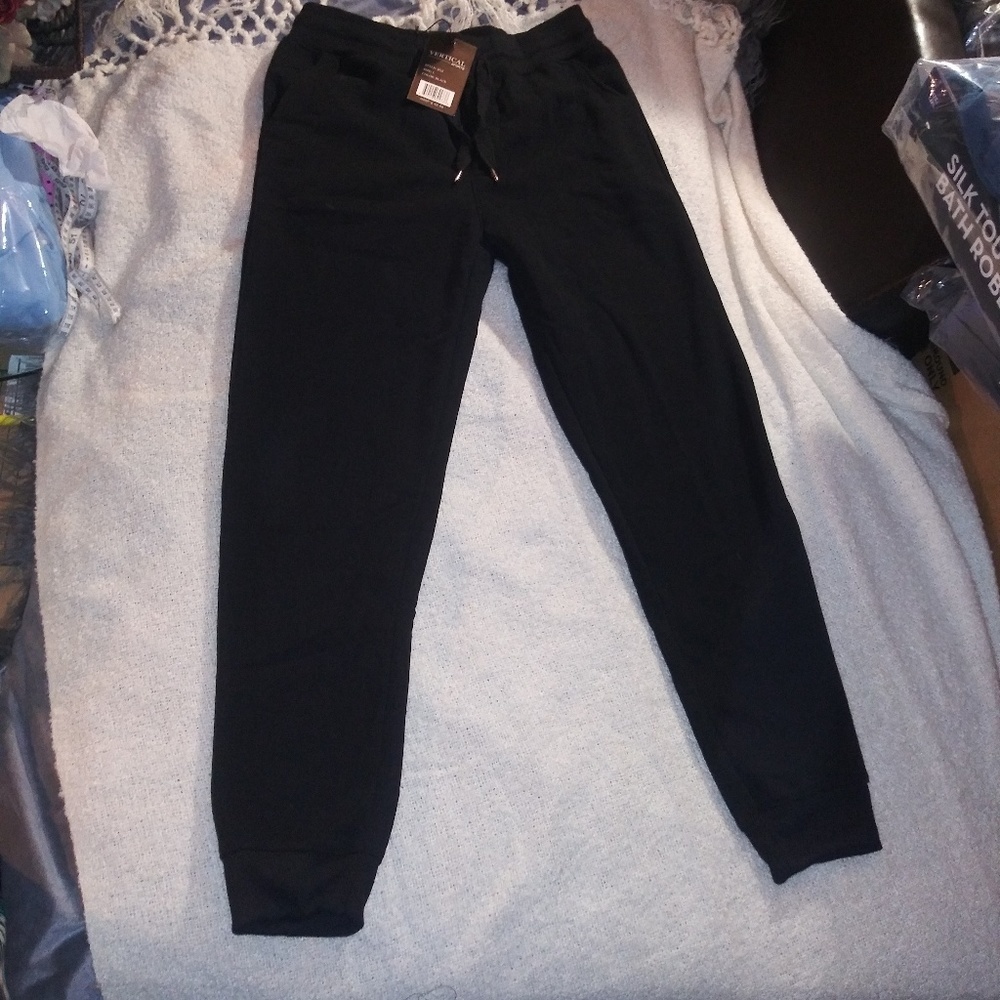 Vertical Sports Black Fleece Lined Jogging Pants